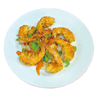 Gamba con sal pimienta