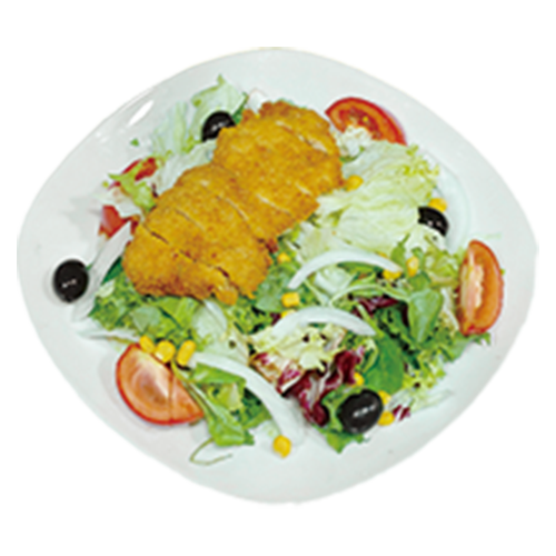 Ensalada de pollo frito