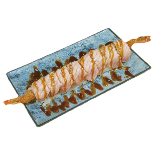 Salmón flameado uramaki