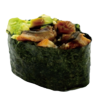 Gunkan anguila con aguacate